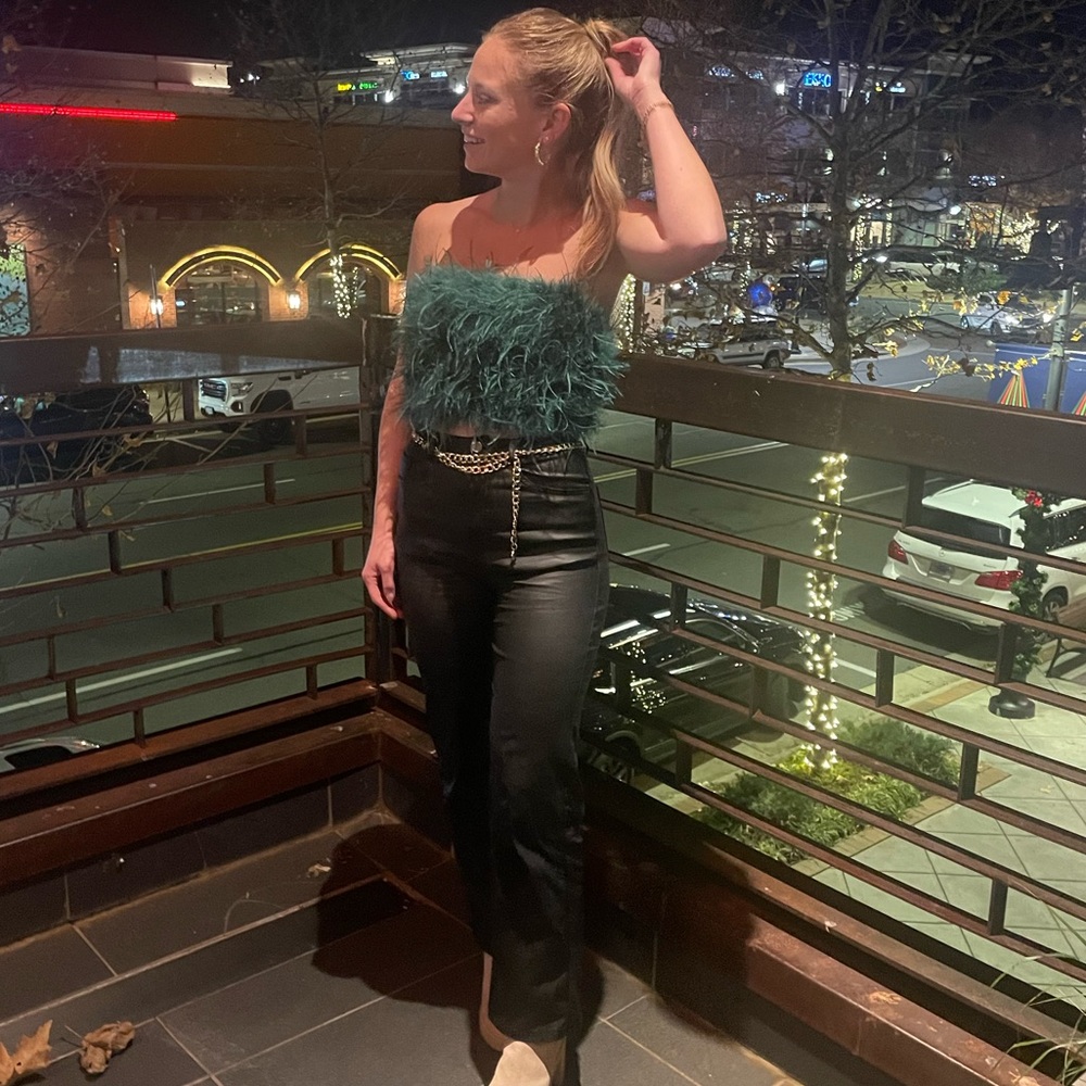 12th Tribe Chanel Faux Fur Top